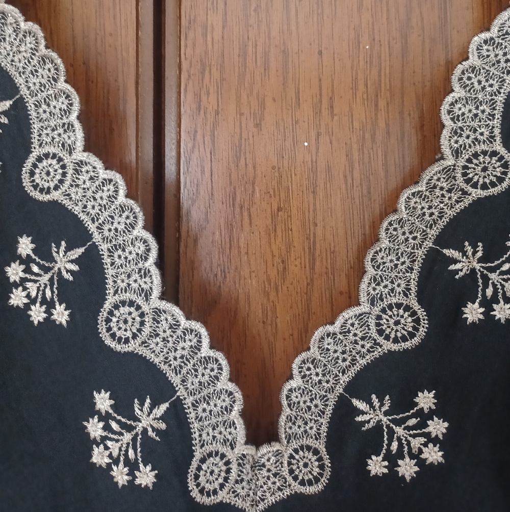 Ann Taylor Black and Gold Midi Dress - Picture 8 of 9